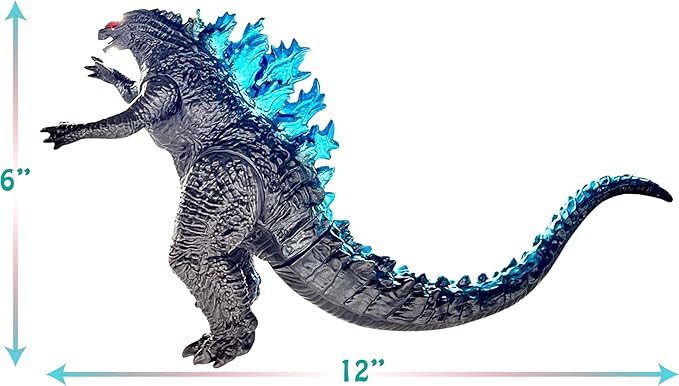 TwCare Godzilla vs. Kong Toy Action Figure: King of The Monsters, Movie Series Movable Joints Soft Vinyl, Travel Bag