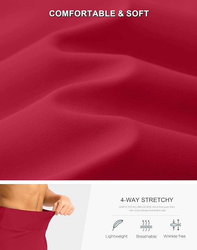 16" Golf Skorts for Women with 5 Pockets | Athletic, Tennis Skirt, High Waisted, Pickleball, Travel, Casual, Lightweight, Ruffle Summer Skirt, with Shorts