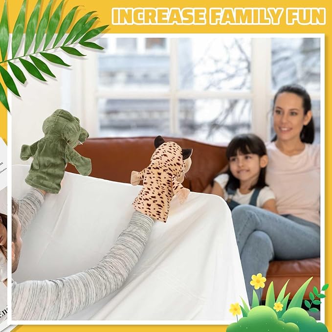 Wettarn 12 Pieces Animal Puppets Set Mouth with Working for Kids Toy for Boys and Girls Storytelling Toddler School Classroom Preschool Birthday(Cute Style)