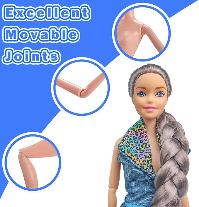 Interactive Family Toy Fun Action Figures Set, Imaginative Family Doll Play