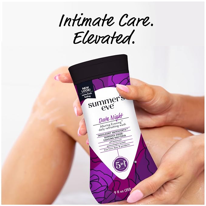Summer’s Eve Date Night Alluring Evening Refreshing Daily All Over Feminine Body Wash, Removes Odor, Feminine Wash pH Balanced, 9 fl oz