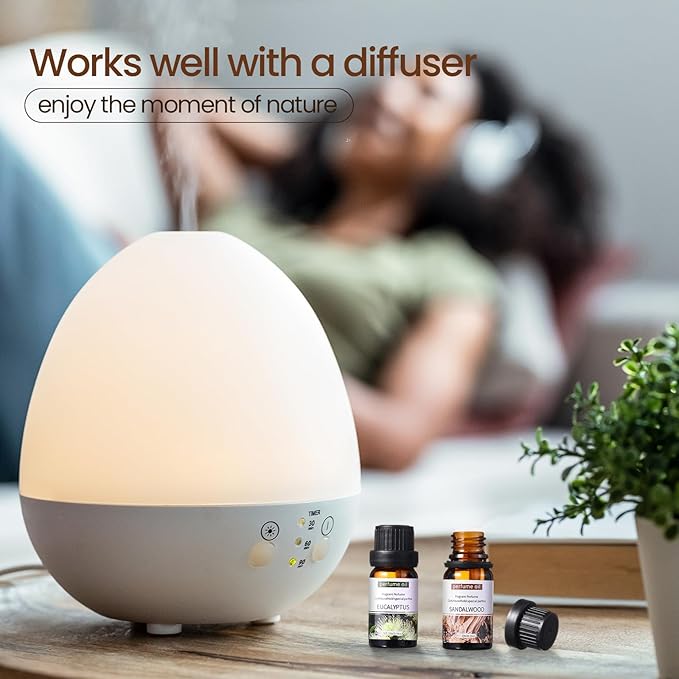 Nuanchu 36 Pcs Essential Oil Set for Humidifiers and Diffusers 10ml Fragrance Aromatherapy Oils Kits Fruity Candle Making Supplies for Soap Making Scents Summer Home Skin Care DIY Massage Laundry