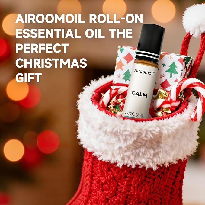 Calm Essential Oil Roll On, Pre-Diluted Portable, 0.33Fl Oz | Ready-to-Use, Gentle Floral-Citrus Aroma, for Skin, Aromatherapy Relief, Relax, Convenience, Self Care Gift for Women