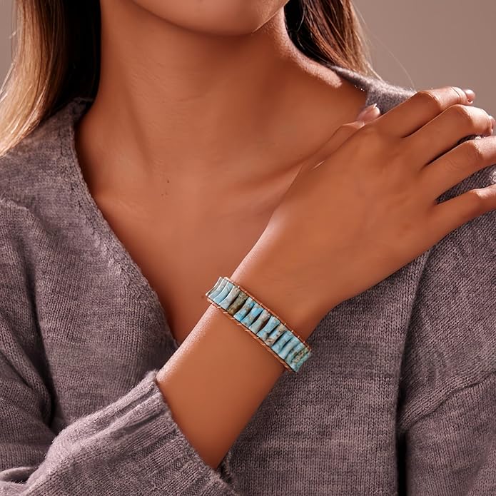 Inspirational Gifts Healing Bracelets for Women,Get Well Soon Encouragement Gifts for Women Friends Sister Mom,Handmade Natural Stone Healing boho Friendship Jewelry for women