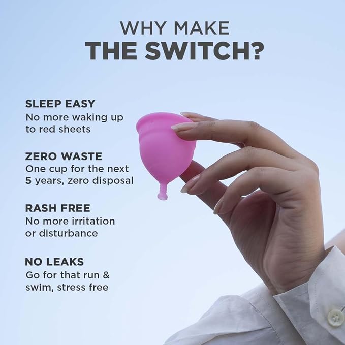 Pee Safe Reusable Menstrual Cup for Women (Small) | Made with Medical Grade Silicone | Soft, Flexible, BPA & Latex Free | Up to 12 Hours Protection | Travel Friendly Pouch Included