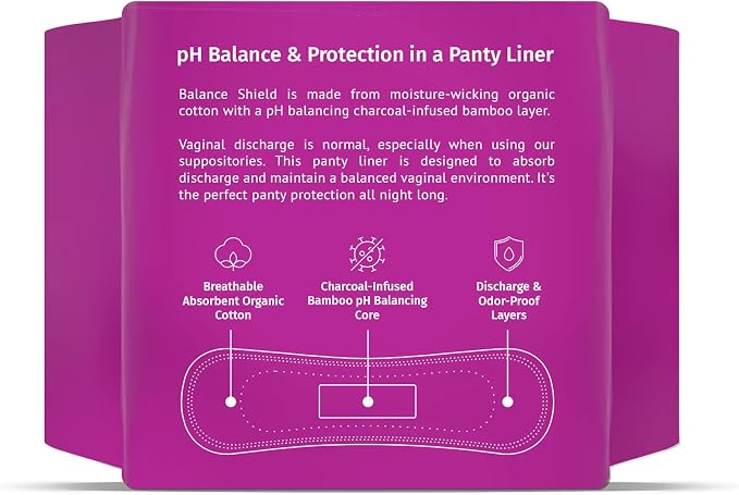 NutraBlast Balance Shield Panty Liners - Discharge & Odor-Proof Layers (180mm, 20-Pack)