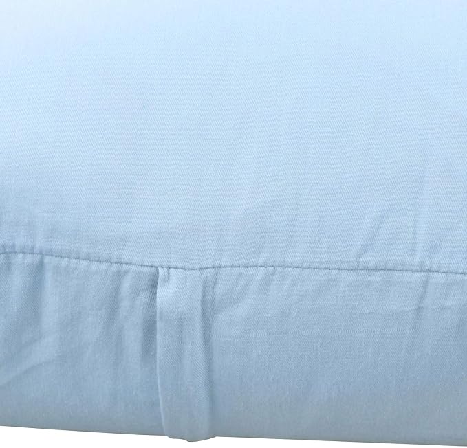 4-Pack 100% Cotton Comfortable Solid Decorative Throw Pillow Case,Thmyo Square Cushion Cover Pillowcase Sublimation Blank Pillow Covers DIY Throw Pillowcase for Sofa(24x24 inch/ 60x60cm,Light Blue)