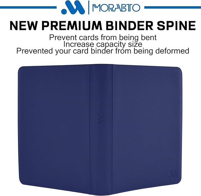 Top Loader Binder, Holds 324 Top Loaders,9 Pocket Top Loader Binders for 3" x 4" Rigid Cards,Top Loader Card Binder for Hard Plastic Top Loader -Blue