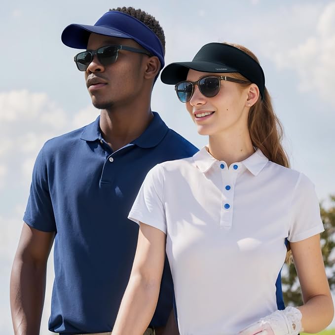 Sukeen Cooling Stretchy Sun Visor for Women Men UV Protection Cooling Hat | Lightweight quick-dry free size vizor with instant cooling, sports visor hat for golf, tennis, cycling, running, pickleball