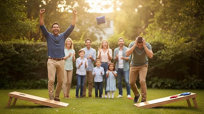 Cornhole Board Set&Toy Corn Hole Game Set for Adults/Kids