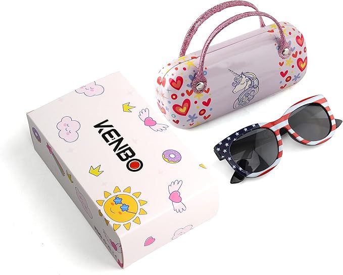 KENBO Kids Sunglasses for Girls UV Protection Toddler Sunglasses