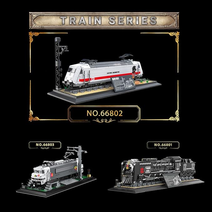 BR101 Train Building Block Set with Track 66802, Creative Train Model Set, Collectible Electric Locomotive Display, Ideal Gifts for Boys and Adults(1928PCS)