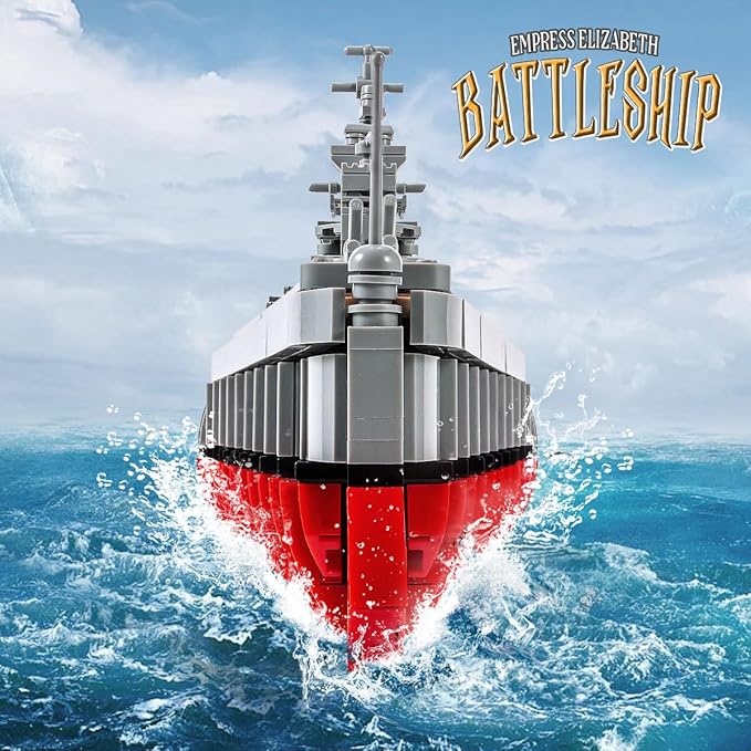 GOTIMON Military Series Building Block Toys, Queen Elizabeth Class Battleships, Gifts for Adults and Children (1564 PCS)