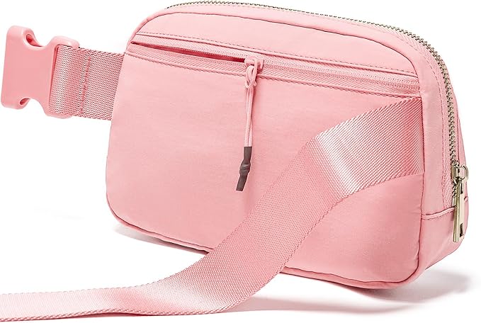 Gitus Customizable Belt Bag Fanny Pack for Girls Age 6-8 & 8-10 with Initial - Trendy Teen Girl Gifts (Light Pink-R)