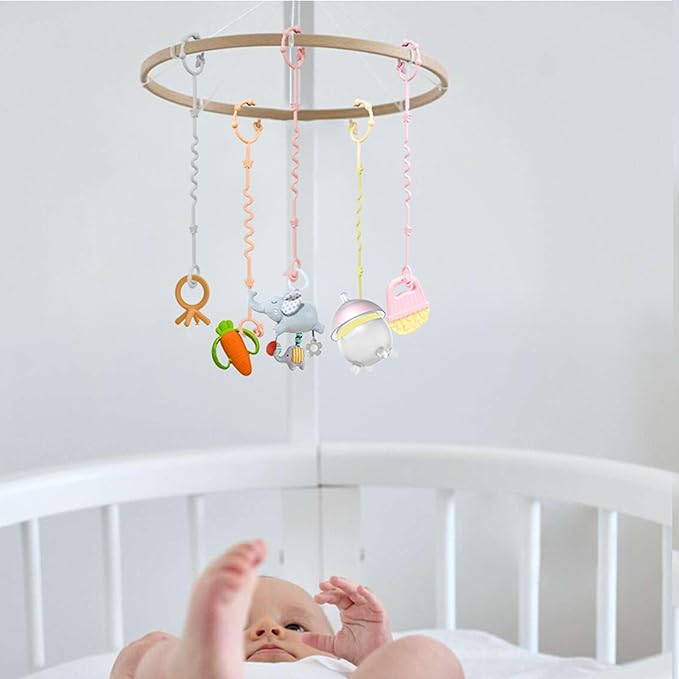 RTMOK Toy Straps for Baby,Silicone Setpacifier Clip,Applies to Car Seat Toy,Teether Toy,High Chair,Stroller Accessories,Baby Toy Clips,Cribs,Rocking Chair 