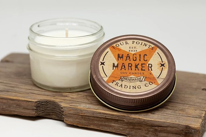 Magic Marker Scented 4 Oz Soy Aromatherapy Candle w/Jar - Four Points Trading Co.