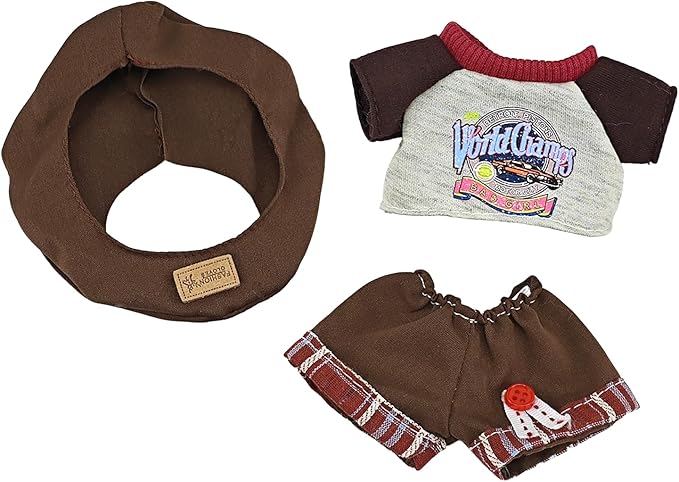 Clothes for 15/17cm Doll (No Doll), Fashion Outfit Set - Hat + Top + Pants, Cute Dress Up Accessories (Fashion Girl)