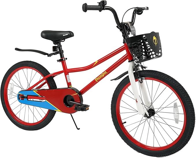 COSTWAY Kids Bike, 12 14 16 18 Inch Toddler Bike for Boys & Girls Aged 3-8 Years Old, Kids Bicycle w/Removable Training Wheels, Handbrake & Coaster Brake, Basket, Bell