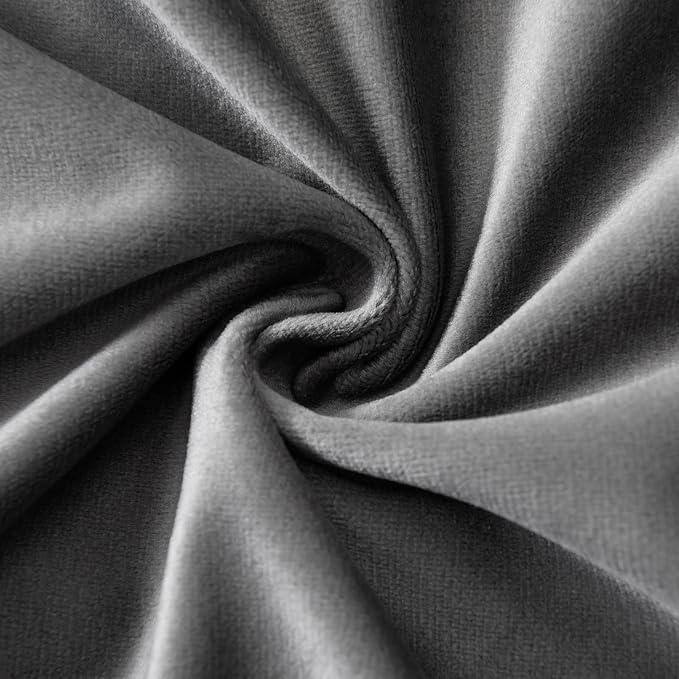 18x18 Velvet Throw Pillow Covers Set of 2 for Couch Bed Sofa,Dark Gray | Decorative Soft Cushion Covers with Invisible Zipper for Modern Living Room Bedroom Home Decor