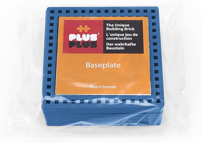 PLUS PLUS – Blue Baseplate, 12 Pack – Base Accessory for Building and displaying Creations, 4.5 X 4.5 inches, Construction Building STEM | STEAM Toy for Kids