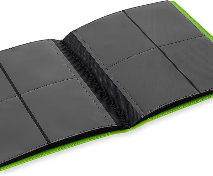 Vault X 4 Pocket Standard Strap Binder, Holds 160 Trading Cards in 20 Side-Loading Pages (Green)