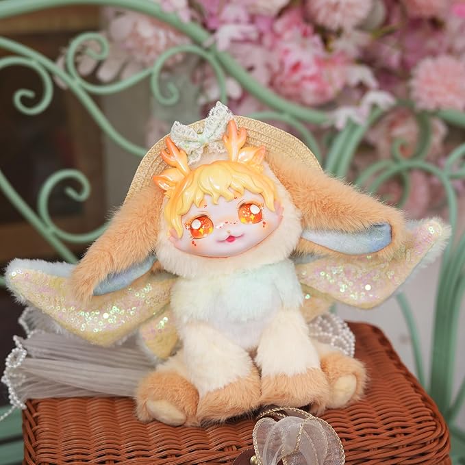 Wizarding Forest Fairy Plush Doll Series, 9 inch Fantasy Collectible Plush Toy with Wings and Tail, Soft Stuffed Animal for Kids, Girls, and Collectors - Flower Bell