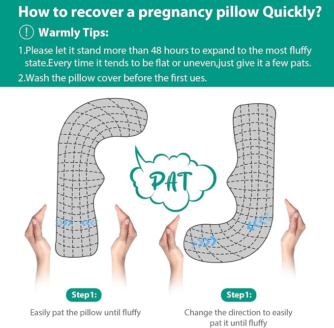 BATTOP Pregnancy Pillows for Sleeping,Pregnancy Must Haves Maternity Body Pillow with Cooling Washable Cover,New Mom Gifts for Women,Support for Back,Hips,Legs,Belly for Pregnant Women(Dark Grey)