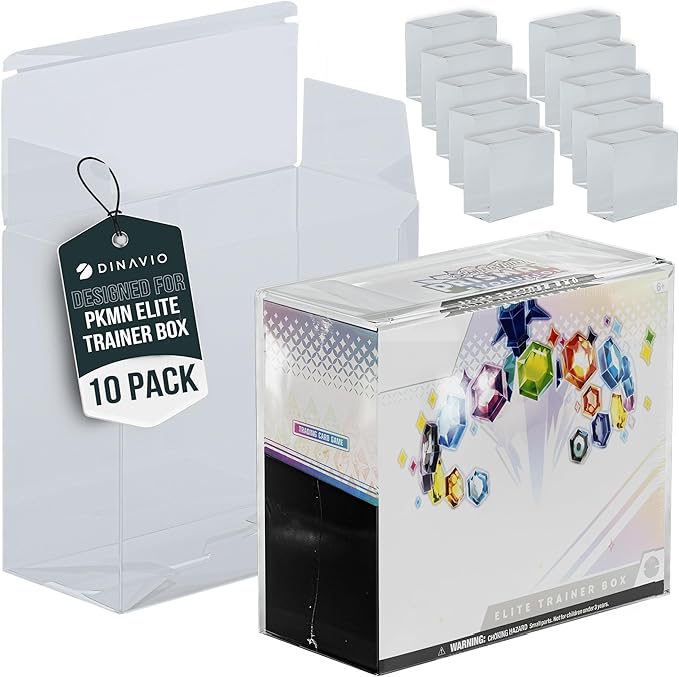 Dinavio Crafthouse PET Plastic ETB Protector Case 10 Pack - Elite Trainer Box Protector - ETB Case Compatible with Elite Trainer Boxes (Pack of 10)