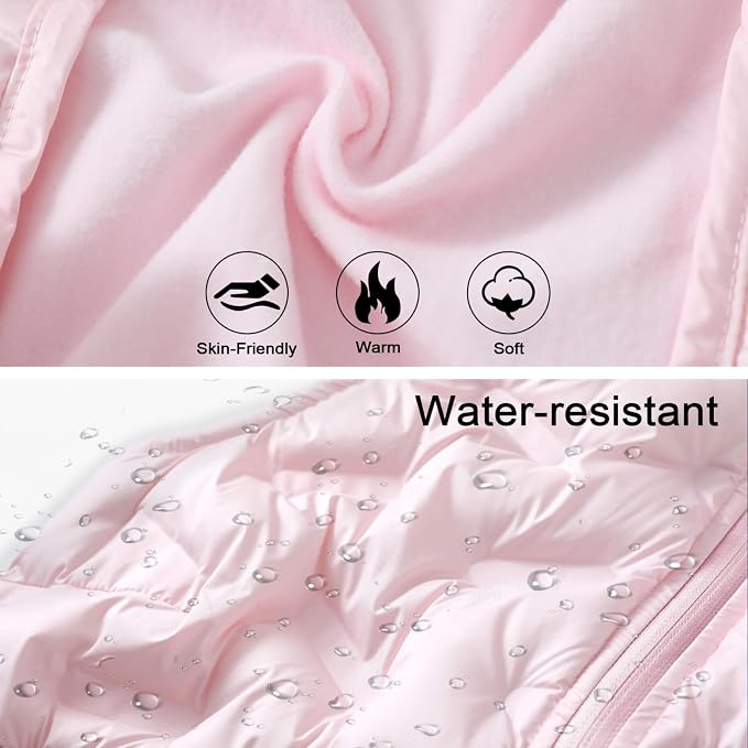 Puffer Vests Womens Lightweight Stand Collar Slim Fit Winter Sleeveless Jacket for Women with Golf Hiking