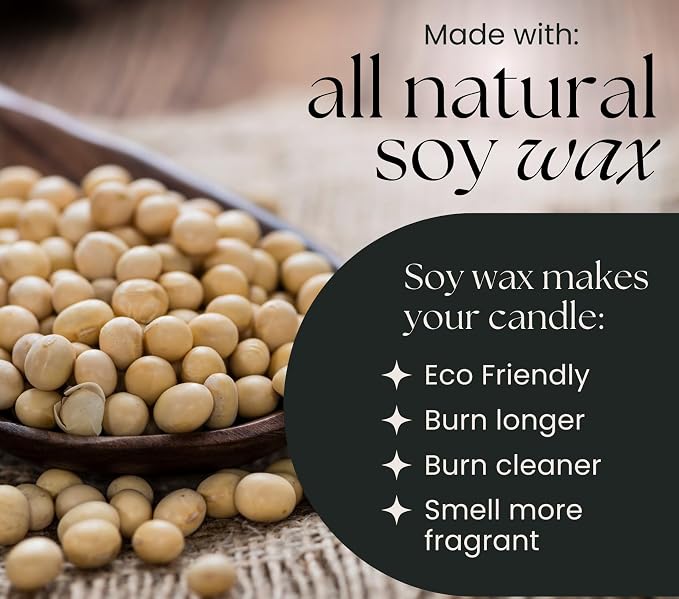 Large Candles for Women - 12oz Soy Wood Wick Candles that Crackle with Crystals and Healing Stones. Non-Toxic Scented, Luxury Aromatherapy (Crystal Black Candle)