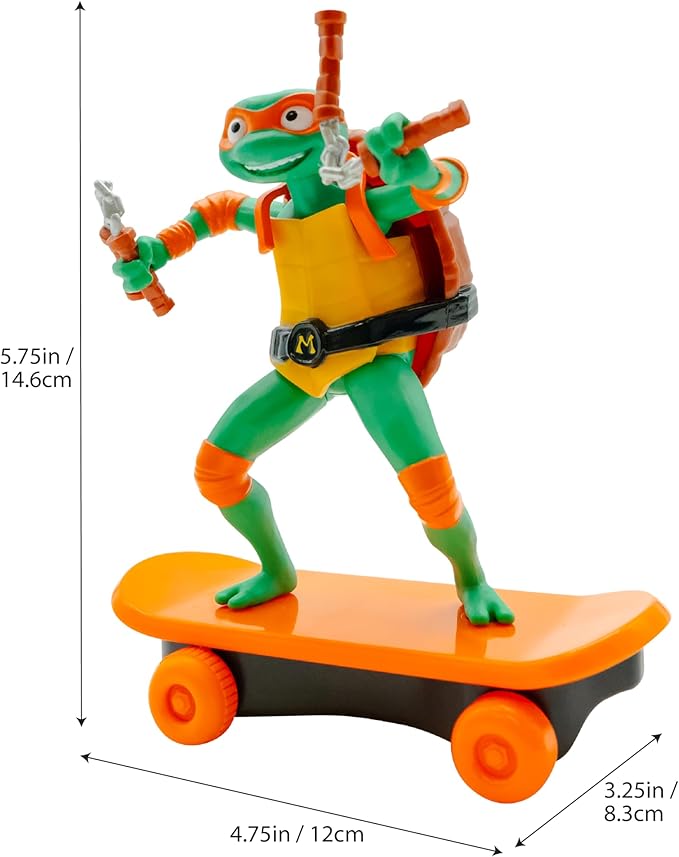 Teenage Mutant Ninja Turtles 5" Sewer Shredders Movie Edition Michelangelo Ages 3+ Shredding Action Figure