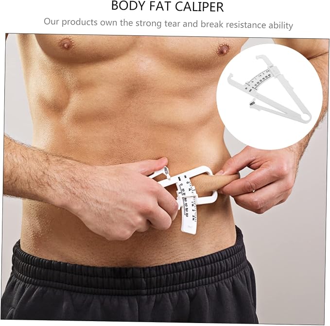 2pcs Body Measuring Caliper and Tape Accurate Fat Measurement Tool for Health Monitoring Includes Easy Use User Guide for Men and Women