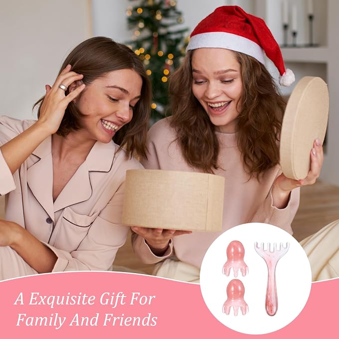 ElevateTech Head Massager Tool Scalp Comb, 2Pcs Head Massager Comb and Six Claw Manual Hair Scalp Massagers Gua Sha Tool