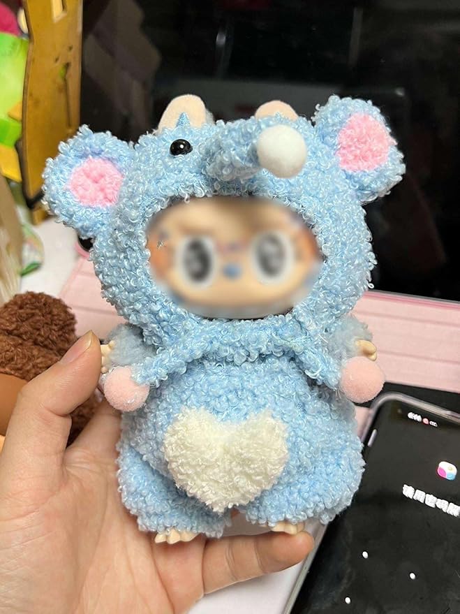 17cm Doll Clothes Accessories for 17cm Dolls Outfits Clothes Cute Stylish Set NO Doll (Blue Elephant)