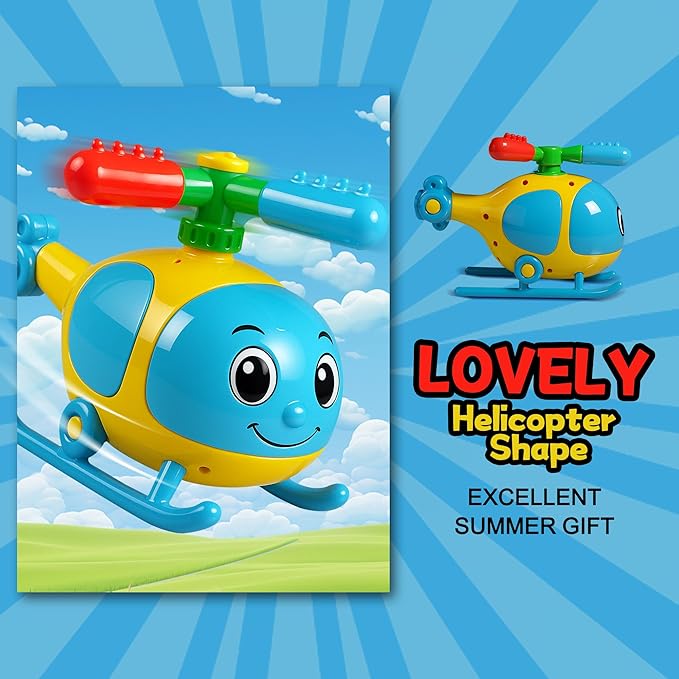Sprinkler for Kids Outdoor Water Toys, Helicopter Kids Sprinkler Toys, Water Powered for Yard, Lawn & Garden โ Water Play for Summer Outside Fun for Girls Boys Ages 3-12, Ideal Birthday