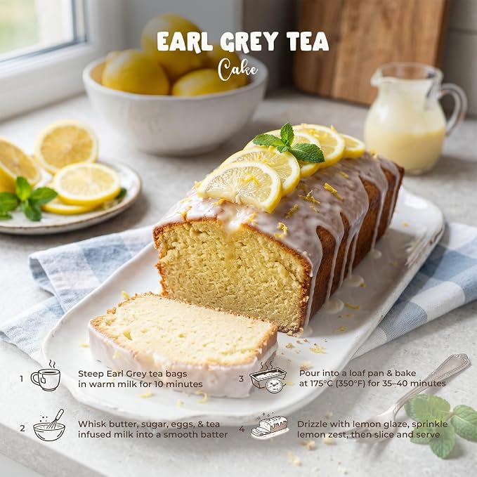 Life Plus Style Gourmet The Secret Garden Decaffeinated Earl Grey Black Tea 50 Premium Tea Bags Natural Bergamot Citrus Flavored Non GMO Gluten Free Hot or Iced Tea Gift Tin