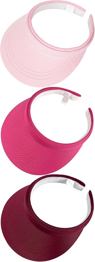 3 Pack Sports Sun Visor Hat Women Men Adjustable Clip On Visors Outdoor Golf Beach Cap