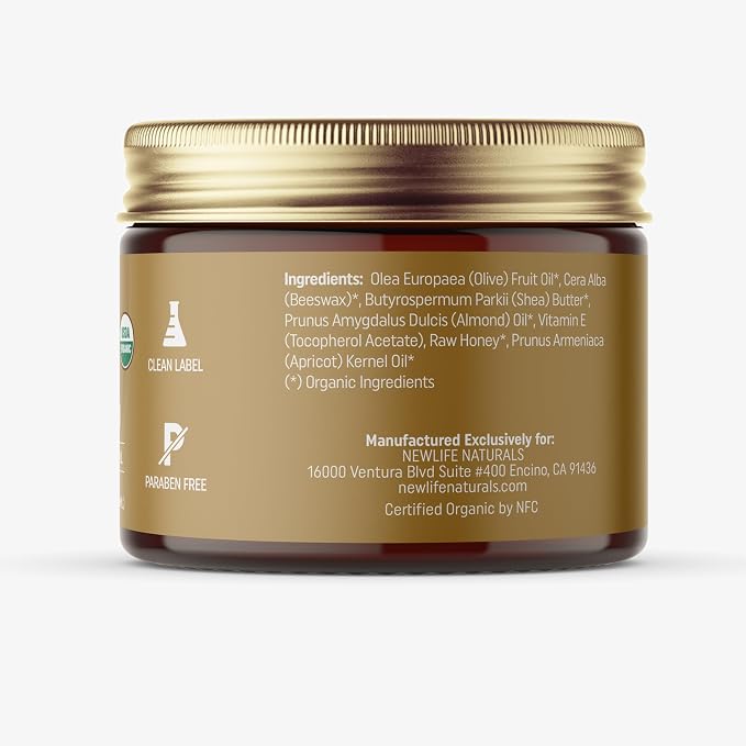 NewLife Naturals SheaCalm Vulva Balm – Certified Organic Vaginal Moisturizer & Vaginal Cream for Dryness – Estrogen-Free Vulva Moisture Support, Made in USA, 4oz