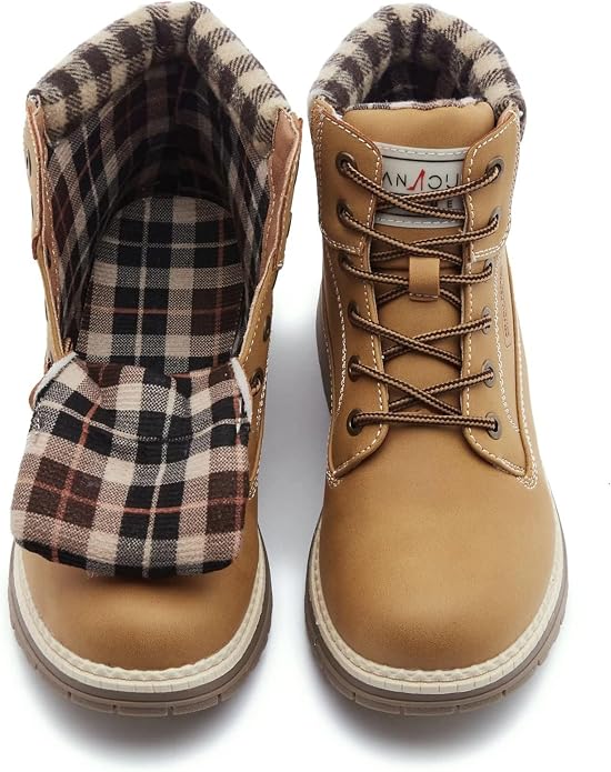 ANJOUFEMME Outdoor Hiking Boots for Women Waterproof - Womens Ankle Boots Lightweight Snow Winter Boots for Trekking Walking