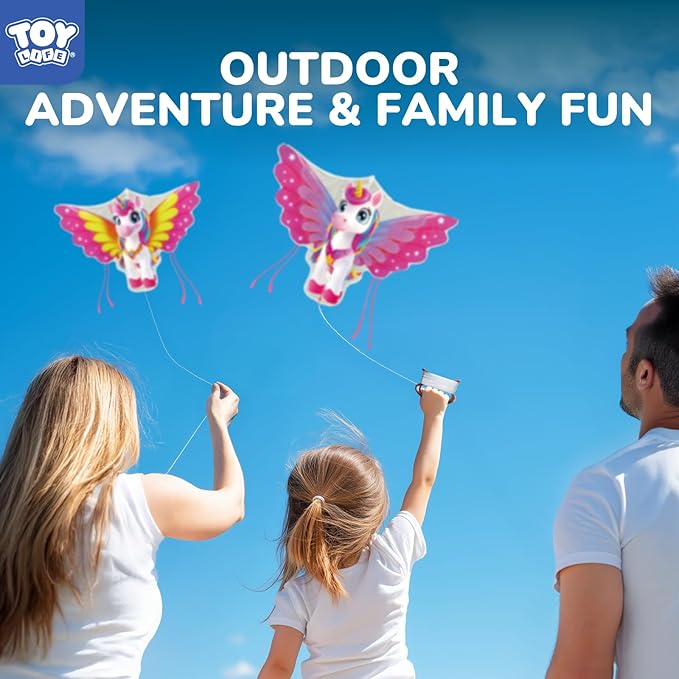 TOY Life 48.4'' Giant Girls Kites Easy to Fly for Kids Adults with 328.1 FT String, Beach Kite Outdoor Game Outside Toys Activity, Toys for Girls, Gift for Girls Ages 4-8