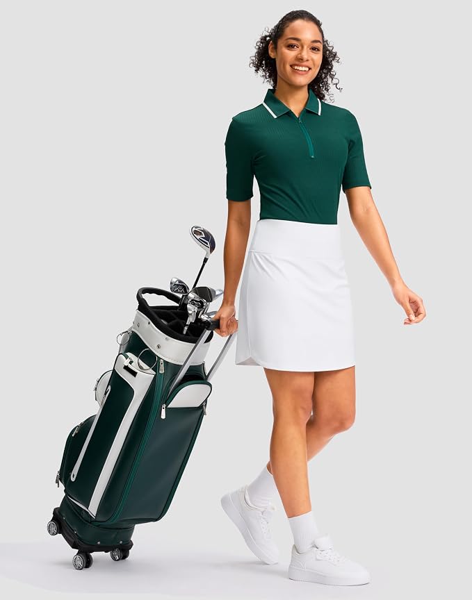G Gradual 16"/18" Skorts for Women Golf Skirt with 2 Pockets Summer Casual | Built-In Shorts, High Waist, Soft 4-Way Stretch, Breathable Mesh Liner, Tennis Pickleball Athletic Wear, Easy To Match