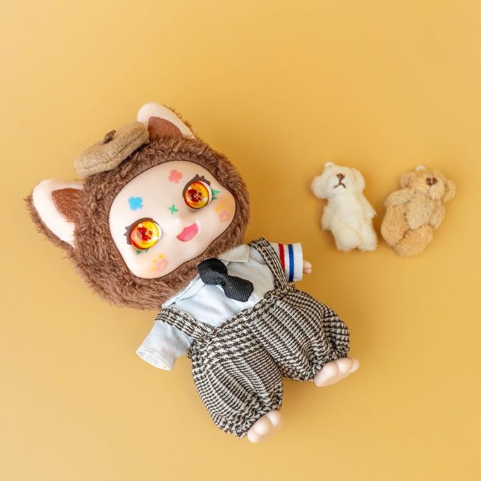 CALEMBOU Plush Doll Clothes, 6.7 Inches Cute Couple Dress Set Doll Clothes for Plush Doll, Kawaii Doll Accessories Toys Gifts for Girls(Only Clothes)