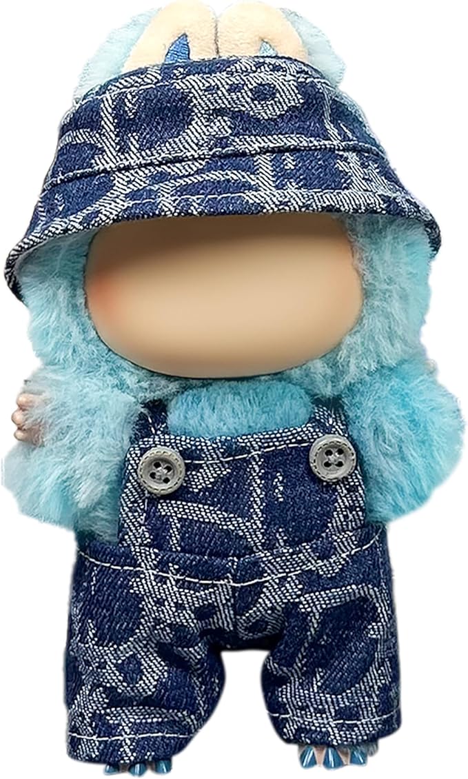Clothes Fit for 17CM Doll, Fashion Doll Clothes Outfit Set Cute Theme Designer Toys Dress Accessories for Collector Fans Display (DD Light Blue Denim)
