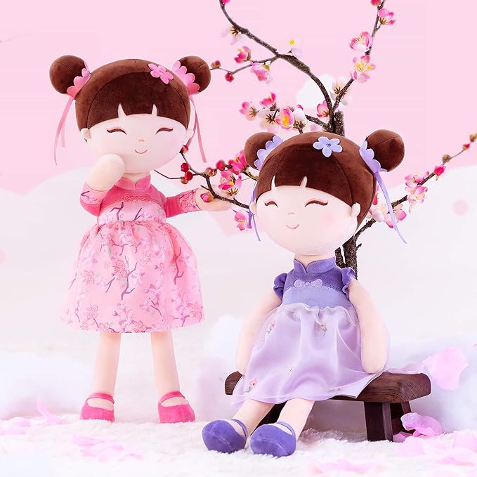 Gloveleya Oriental Princess Doll โ Soft Plush Baby Doll for Girls, 16 Inch Toddler Gift with Gift Box, Fairy Tale Dress-Up Toy for Kids, Birthday & Holiday Present
