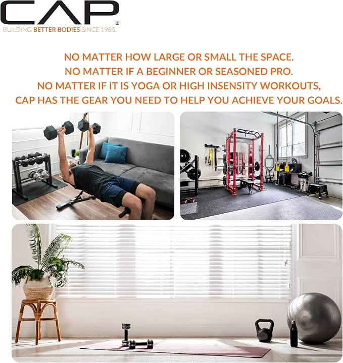 CAP Puzzle Exercise Mats | 1/2” Thick EVA Interlocking Foam Tiles for Home Gym Flooring | Multiple Options