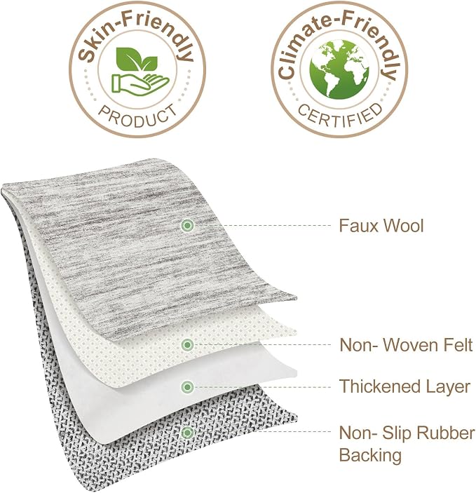 Nakagishi 9x12 Area Rugs Living Room: Washable Large Vintage Rug Neutral Non-Slip Soft Stain Resistant Indoor Carpet for Bedroom Nursery Dining Room Office Playroom - Grey-01