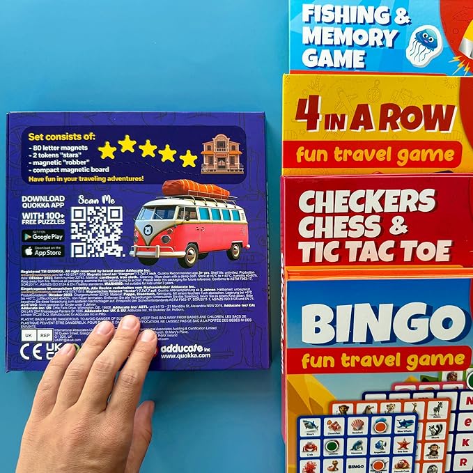 QUOKKA Magnet Game for Kids 3-5 - Hangman Game Kids Ages 4-8 - Travel I Road Trip I Plane I Car Ride - Magnetic Toddler Travel Toys