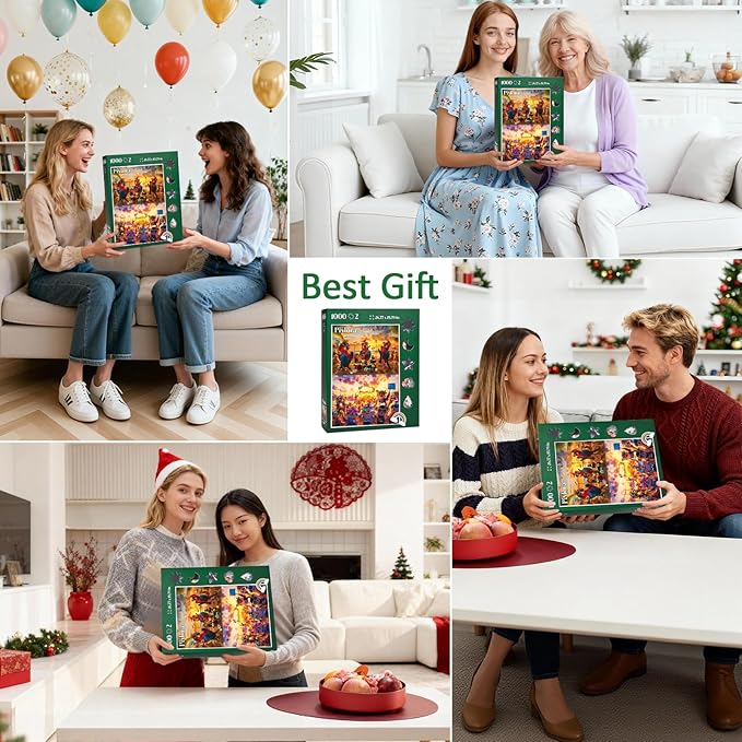 Unique Jigsaw Puzzles 1000 Pieces for Adults, 2 Pack Puzzles 1000, Clear Puzzles for Adults, Birds Singers and Cats Fans Theme, Interactive Party Games for Family