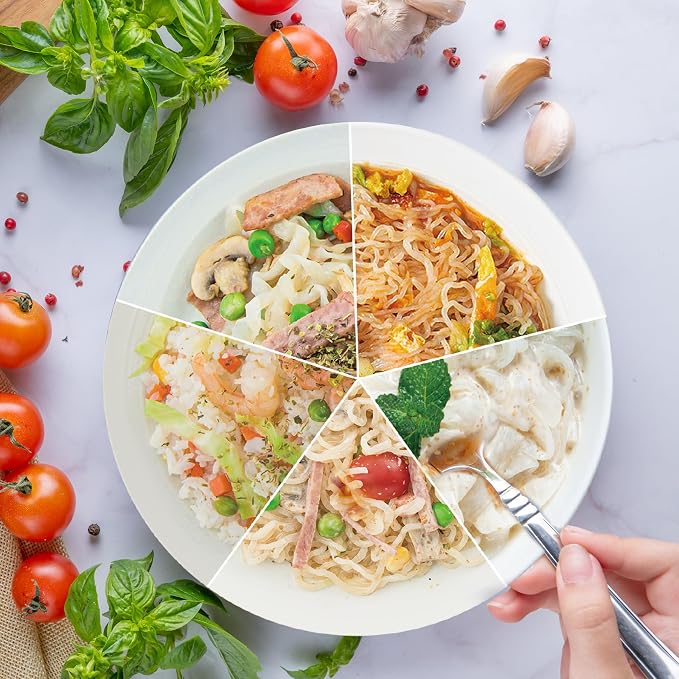 Hethstia Konjac Shirataki Noodle Variety Pack, Low Carb Pasta, 10 Pack | Konjac Spaghetti, Fettuccine, Rice, Pho, Angel Hair, Keto Friendly, Vegan, Gluten Free, Easy Meal Variety, Pantry Essential