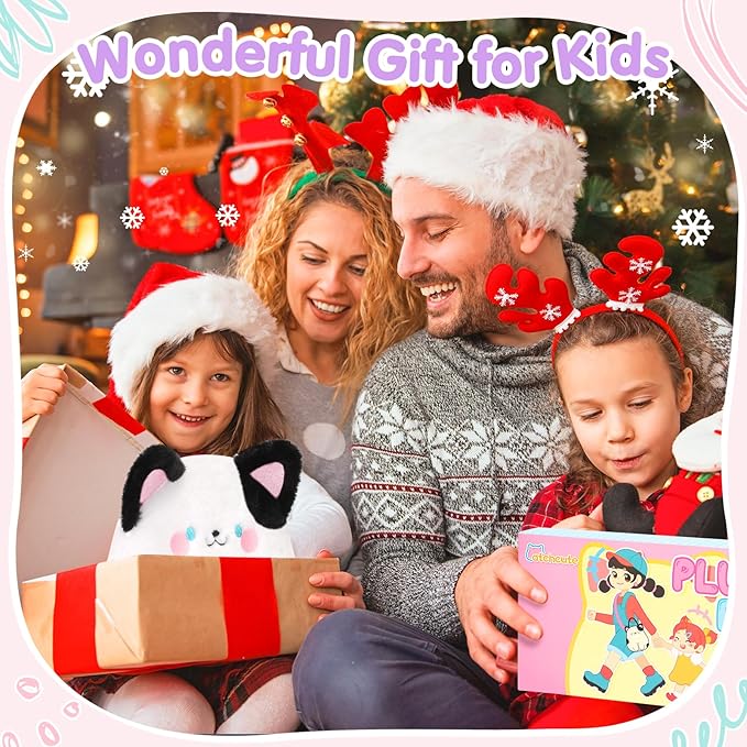 Cat Plush Bag Kids Crossbody Bag for Kids, Plush Handbag Tote Bag with Adjustable Strap,Soft Plush Cat Stuffed Purse with Zipper,Coin Pouch Accessories for Toddlers Kids
